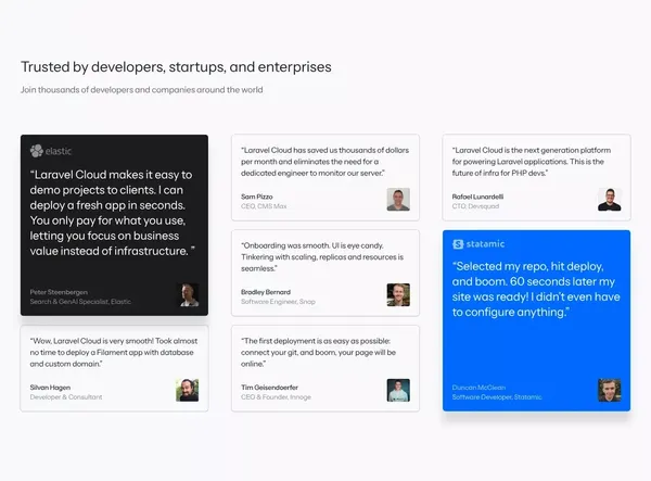 Laravel Cloud - Landing design inspiration