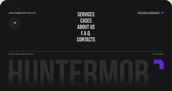 HunterMob — Mobile app marketing agency - Landing design inspiration