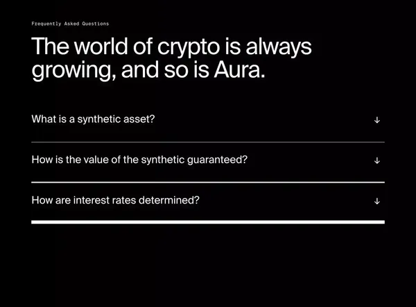 Aura | Autonomous credit and savings alternative - Landing design inspiration
