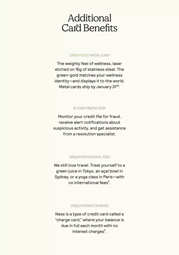 Ness: The Card That Keeps You Healthy - Landing design inspiration