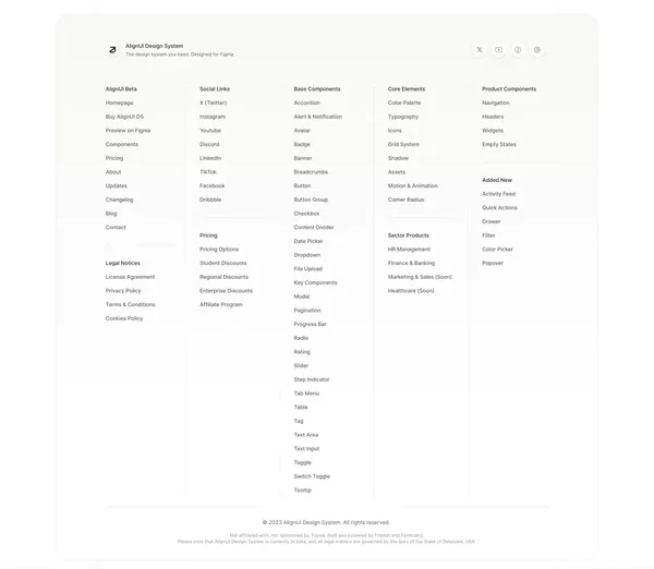 AlignUI Design System BETA - The Design System You Need - Landing design inspiration