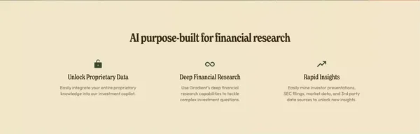 Gradient: AI for Investors - Landing design inspiration