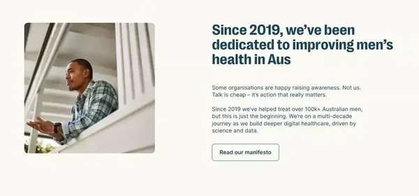 Pilot - Men's Health Treatments Online - Landing design inspiration