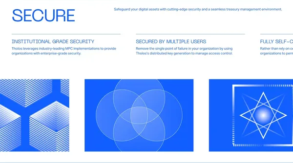 Tholos MPC Crypto Wallet: Friendly & Secure for Funds, DAOs, Companies - Landing design inspiration