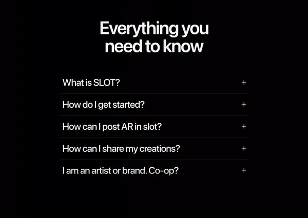 SLOT — The Augmented Real World - Landing design inspiration
