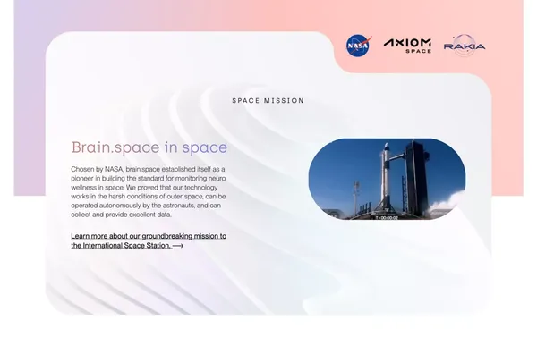 brain.space - Landing design inspiration