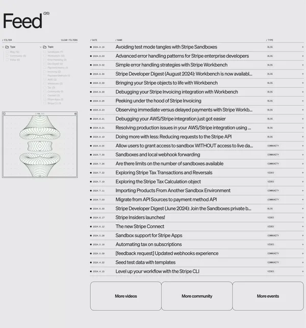 Stripe Dot Dev - Landing design inspiration