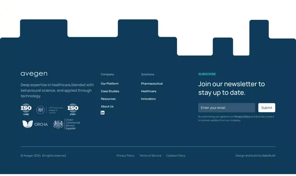 Avegen - Digital Health Solutions | Remote Monitoring Healthcare Companies - Landing design inspiration