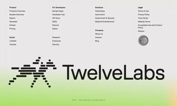 TwelveLabs - Landing design inspiration