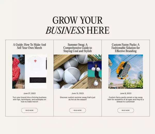 Merch, Swag and Corporate Gifts | Promotional Products - Gemnote - Landing design inspiration