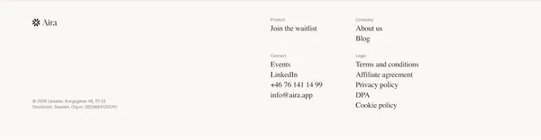 Aira | AI Sales Agent for Sales Teams - Landing design inspiration