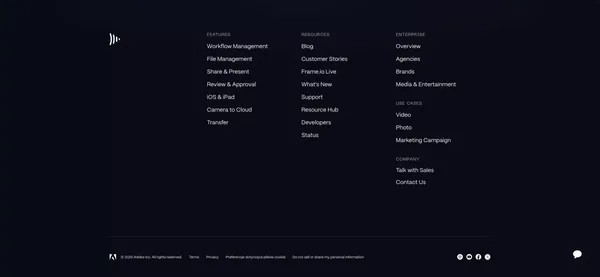 Frame.io - Landing design inspiration