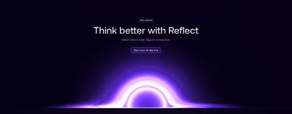 Reflect - Landing design inspiration