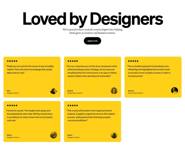 Brand Process Playbook by For Good Design Lab - Landing design inspiration
