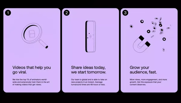 Keyframe | Supercharge Your Content with World-Class Animators - Landing design inspiration