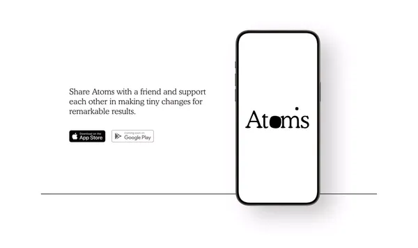 Atoms. The official Atomic Habits app - Landing design inspiration