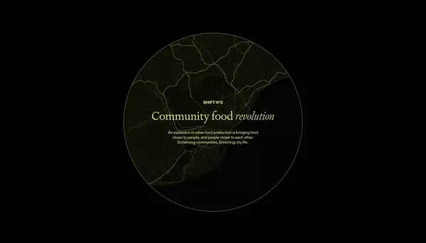 Preferable Future of Food - Landing design inspiration