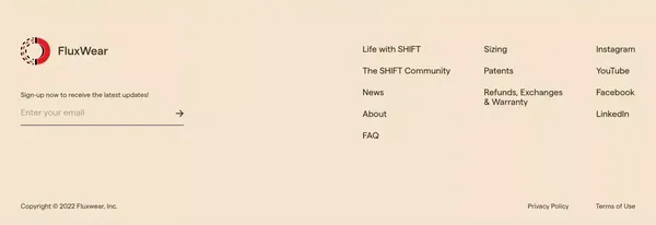 Fluxwear — Mentally and Physically ‍Recover with SHIFT - Landing design inspiration