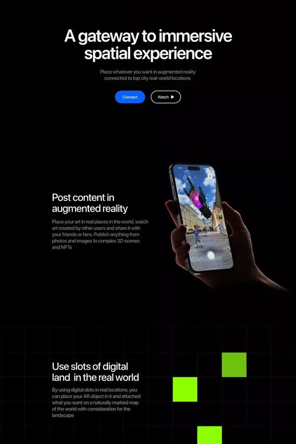 SLOT — The Augmented Real World - Landing design inspiration