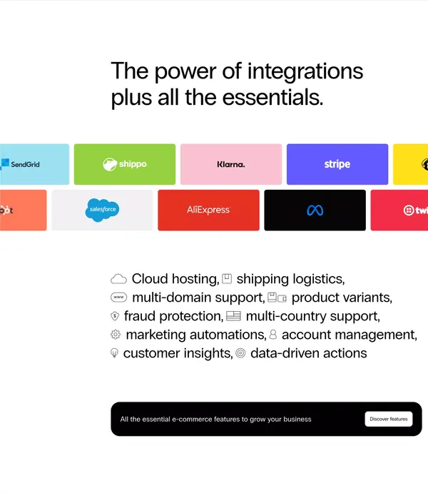 Krepling | Leading centralized commerce building tool and software - Landing design inspiration