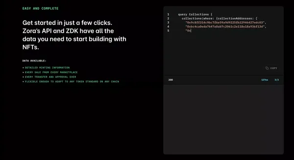 Zora ZDK - Landing design inspiration