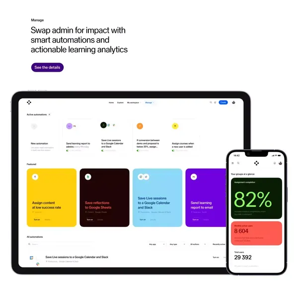Personalized, collaborative learning | Sana Labs - Landing design inspiration