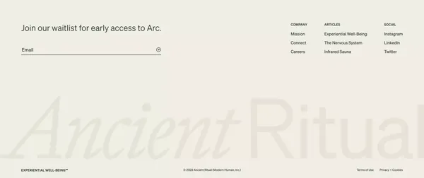 Ancient Ritual - Landing design inspiration