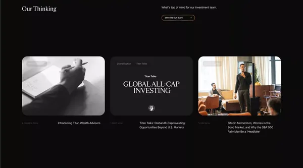 Titan – Modern Wealth Management - Landing design inspiration