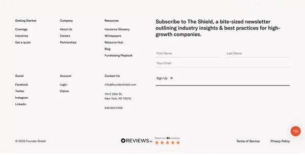 Founder Shield | Risk Management for High-Growth Companies - Landing design inspiration