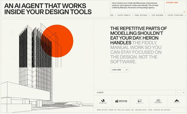 Heron AI | Works inside your design tools - Landing design inspiration