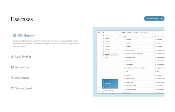Conversion | B2B Marketing Automation Platform - Landing design inspiration