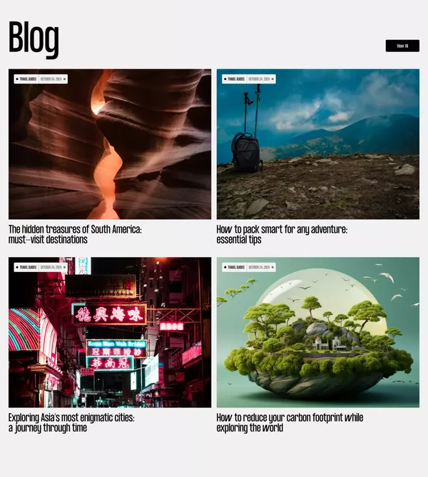 Travel Next Level - Landing design inspiration