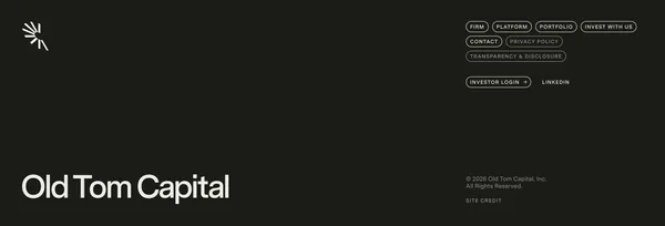 Old Tom Capital | Golf's Institutional Platform - Landing design inspiration