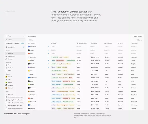 Lightfield - A new kind of CRM - Landing design inspiration