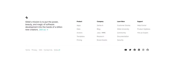 Glide | Build custom business software in minutes - Landing design inspiration