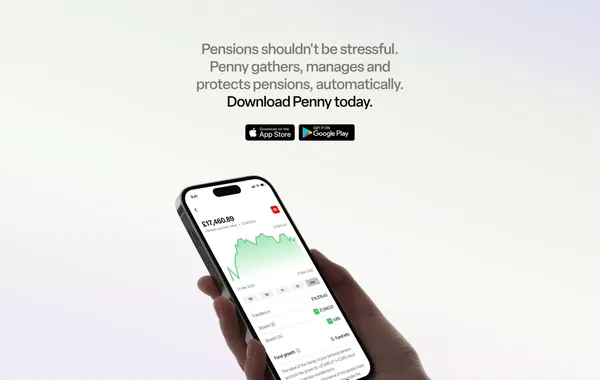 Penny Pension - All Your Pensions In One App - Landing design inspiration