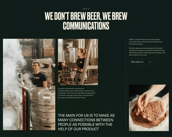 MOVA beer - Landing design inspiration