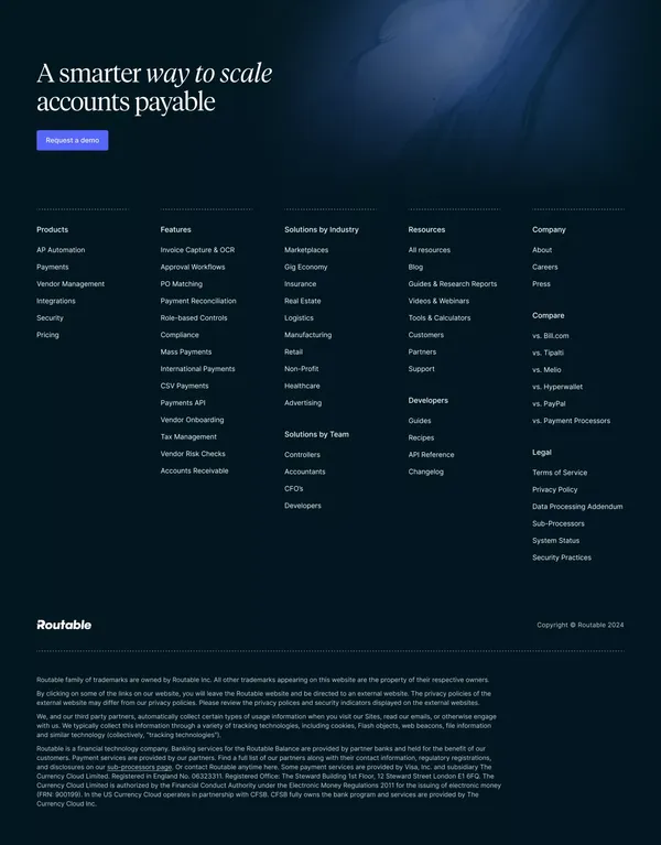 Routable - Landing design inspiration