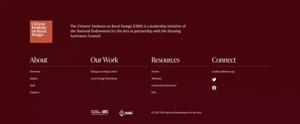 Citizens' Institute on Rural Design - Landing design inspiration