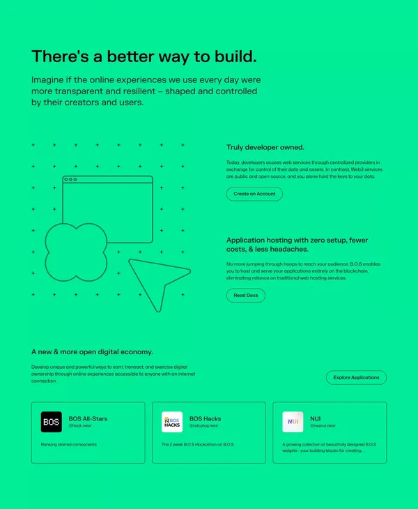 NEAR | The OS for an Open Web - Landing design inspiration