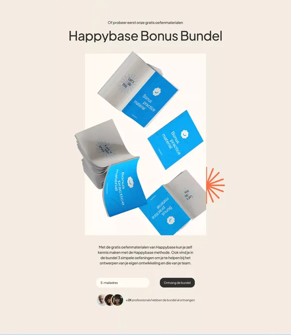 Happybase | De thuisbasis voor werkgeluk en persoonlijke ontwikkeling - Landing design inspiration