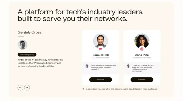 Pallet — Hire from the most talent-dense networks on the internet. - Landing design inspiration