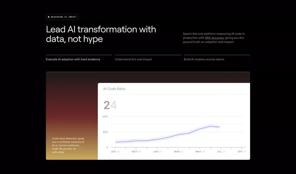 Span - AI-native engineering intelligence and automations - Landing design inspiration