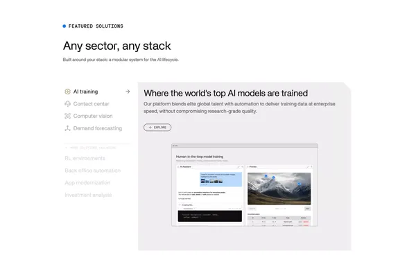AI Software for Labs and Enterprise | Invisible Technologies - Landing design inspiration