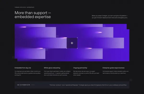 Codegen | The OS for Code Agents - Landing design inspiration