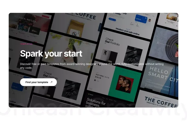 STUDIO | Say hello to your new site. - Landing design inspiration