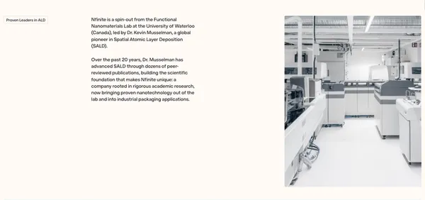 Nfinite Ultra-High Barrier Paper - Landing design inspiration