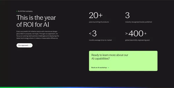 An AI-first advisory and digital engineering firm | Solvd - Landing design inspiration