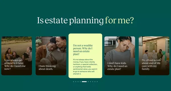 Estate Planning Platform: Create, Manage and Visualize Your Estate Plan Digitally With Our Software | wealth.com - Landing design inspiration