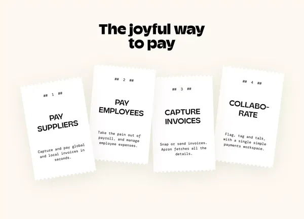 Apron | Streamline Your Invoice & Payroll Workflow - Landing design inspiration
